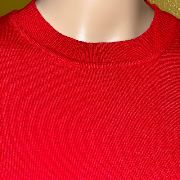 Long Sleeve Sweater Knit Top w/Stripe Detail - Picture 8 of 8